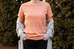 Peach t-shirt mockup design Product Image 1