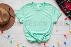 Mint green knot front t-shirt mockup Product Image 1