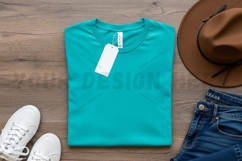 Turquoise t-shirt mockup design Product Image 1