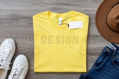 Bright yellow t-shirt mockup Product Image 1