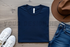 Navy blue t-shirt mockup design Product Image 1