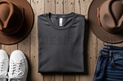 Casual black t-shirt mockup Product Image 1