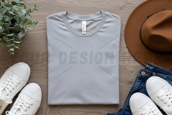 Casual grey t-shirt mockup design Product Image 1