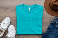 Turquoise t-shirt mockup design Product Image 1
