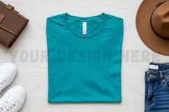 Teal t-shirt mockup design Product Image 1