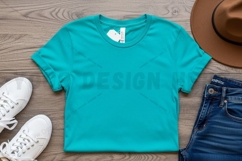 Bright blue t-shirt mockup design Product Image 1