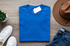 Stylish blue t-shirt mockup design Product Image 1