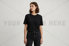 Classic black t-shirt mockup Product Image 1