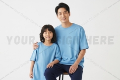 Comfortable light blue t-shirt mockup design Product Image 1