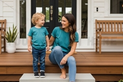 Matching teal t-shirt mockup design Product Image 1