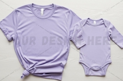 Lavender t-shirt and onesie set t-shirt mockup design Product Image 1