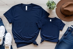 Navy blue t-shirt mockup design Product Image 1