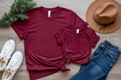 Stylish burgundy t-shirt mockup design Product Image 1