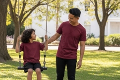 Matching red t-shirt mockup design Product Image 1