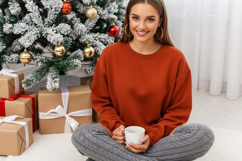 Cozy christmas sweatshirt mockup Product Image 1