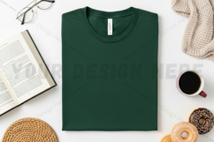 Mustard yellow hoodie t-shirt mockup Product Image 1