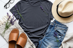 Light pink hoodie on wooden hanger mockup design Product Image 1