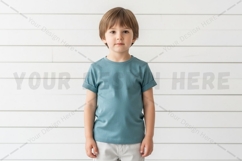 Kids' light blue t-shirt mockup Product Image 1