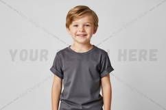 Kids' grey t-shirt mockup Product Image 1