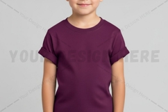 Purple kids t-shirt mockup Product Image 1