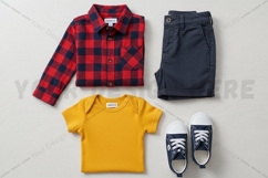 Kids' casual outfit set mockup design Product Image 1