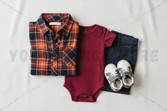 Casual summer outfit for kids mockup design Product Image 1