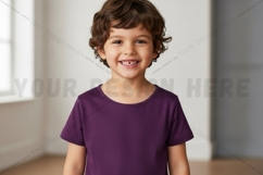 Purple kids t-shirt mockup design Product Image 1