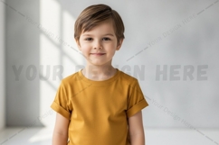 Yellow t-shirt for kids mockup design Product Image 1