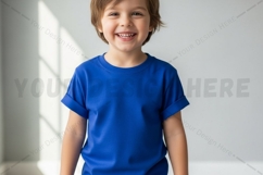 Bright blue kids t-shirt mockup design Product Image 1