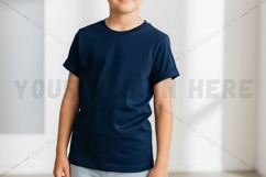 Navy blue t-shirt mockup design Product Image 1