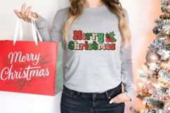Merry Christmas SVG, Retro Christmas SVG, Christmas SVG file Product Image 3