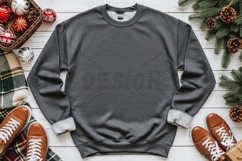 Cozy grey sweatshirt mockup Product Image 1