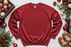 Red christmas t-shirt mockup Product Image 1