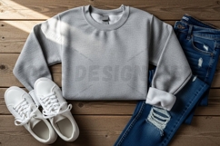 Casual grey t-shirt mockup Product Image 1