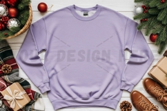 Lilac long sleeve t-shirt mockup Product Image 1