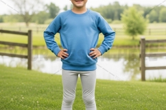 Casual blue t-shirt mockup design Product Image 1