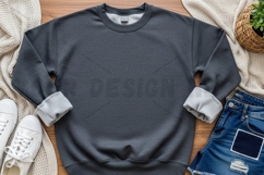 Stylish dark grey t-shirt mockup design Product Image 1