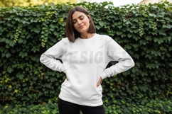 White long sleeve t-shirt mockup design Product Image 1