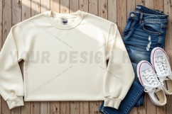 Casual outfit with white t-shirt mockup Product Image 1
