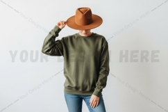 Stylish olive green t-shirt mockup design Product Image 1