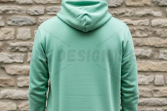 Mint green hooded sweatshirt mockup Product Image 1