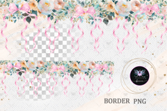 Floral Bow Border Clipart Product Image 1