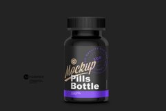 Black Pills Bottle Mockup Product Image 1