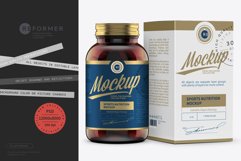 90 Pills Bottle with Box Mockup Product Image 6