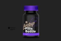 Black Pills Bottle Mockup Product Image 3