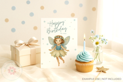 Watercolour Woodland Magical Blue Fairy Clipart PNG File Product Image 2