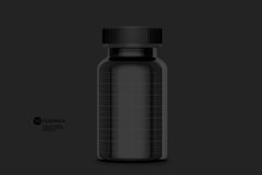 Black Pills Bottle Mockup Product Image 2