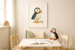 Watercolour Puffin Clipart Artic Bird Clip Art PNG Product Image 3