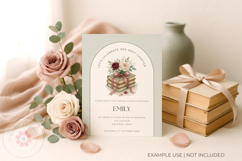 Watercolour Book Stack Floral Clipart PNG Vintage Bookish Product Image 2
