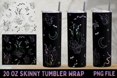 Magical 20 oz skinny tumbler wrap, Black tumbler sublimation Product Image 1